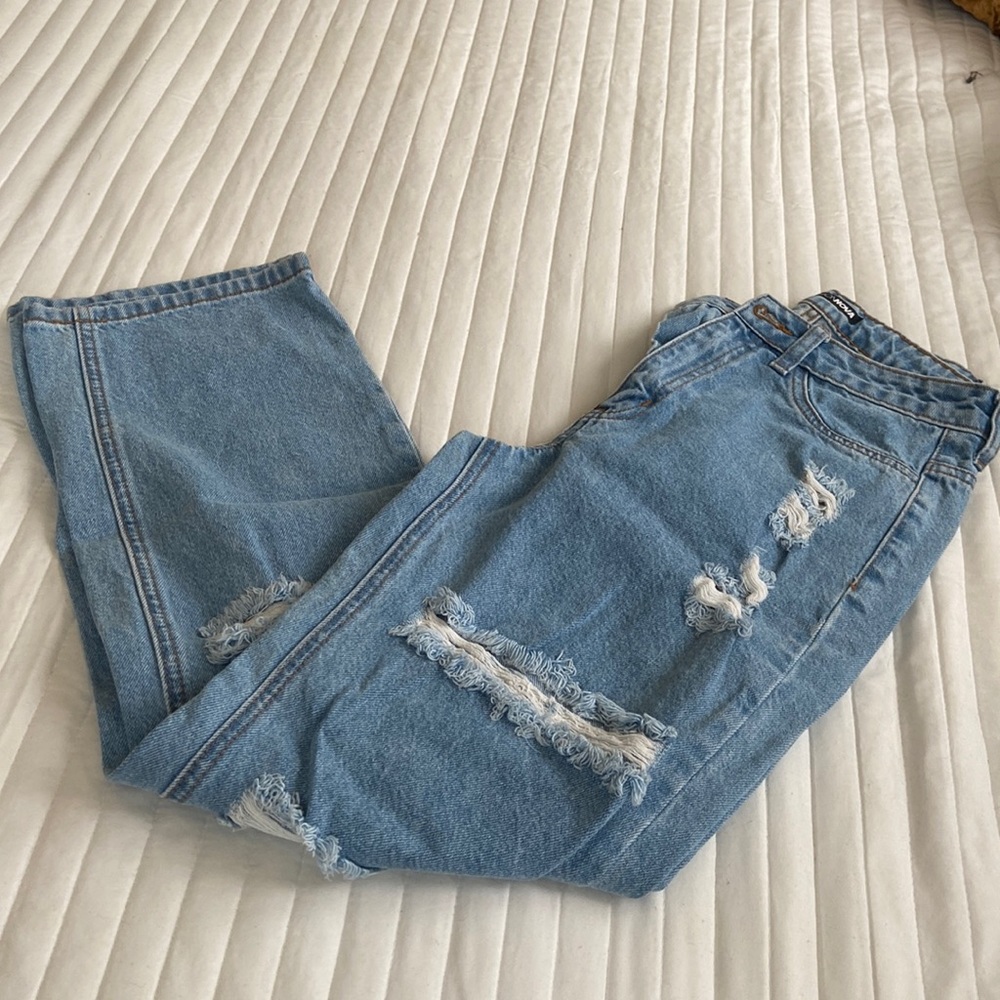 Fashion Nova ripped mom jeans
